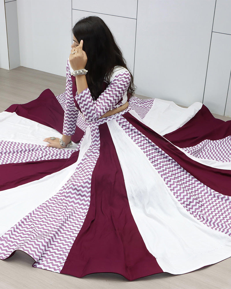 White Wine Color Pure Rayon Cotton Navratri Lehenga Choli - ETHNICDEAL