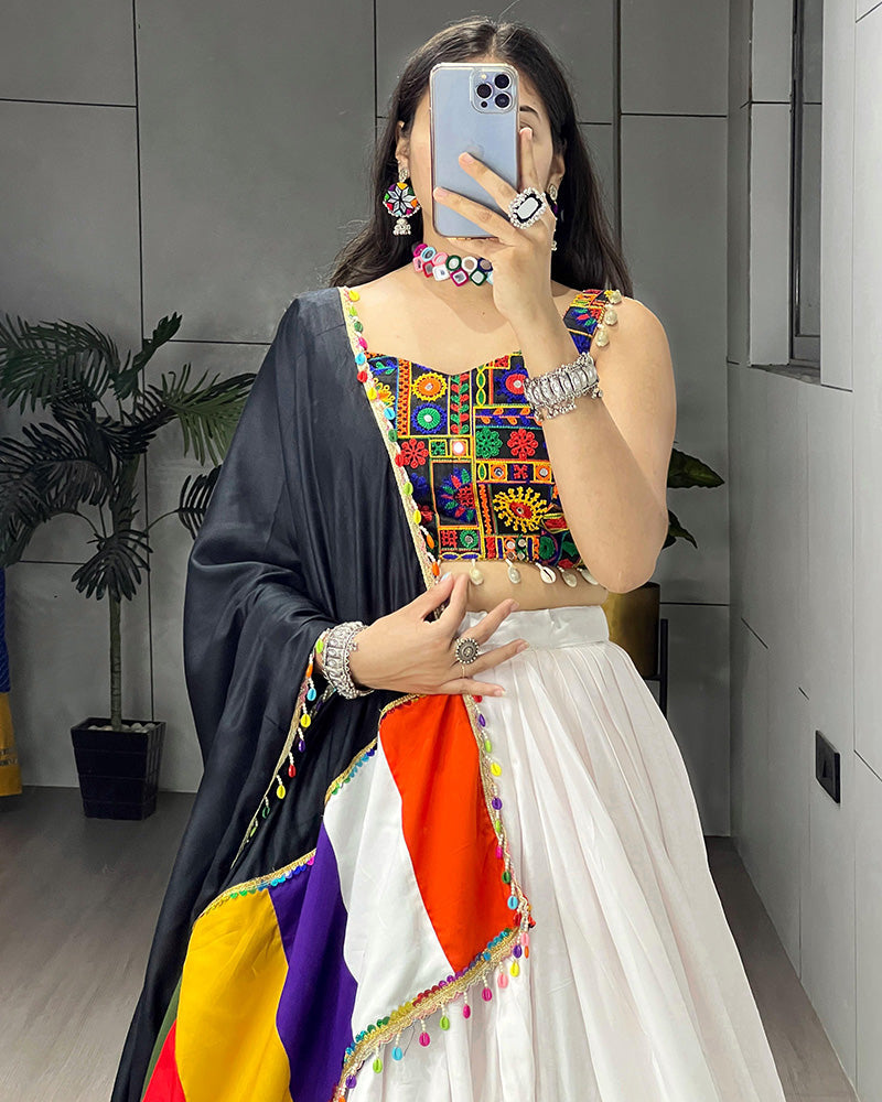 8 Color Pure Rayon Cotton Navratri Lehenga Choli - ETHNICDEAL