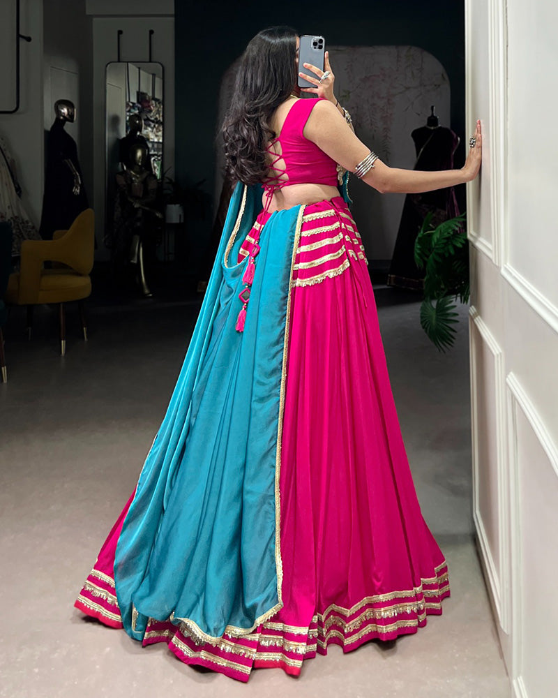 Traditional Pink Color Pure Rayon Lehenga Choli - ETHNICDEAL