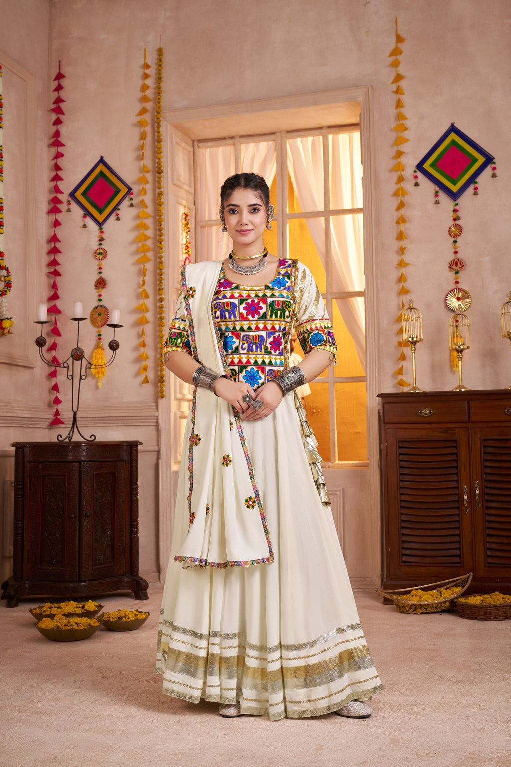 Traditional Elegance Navratri Designer Lehenga Choli - ETHNICDEAL