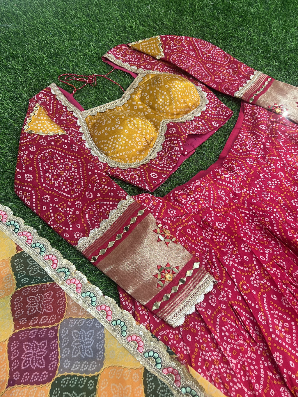 Amazing Rani Pink Gaji Silk Printed Zari Thread Sequins Worked Lehenga Choli - Ethnicwish