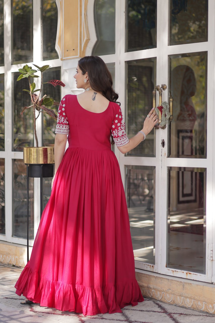 Elegant Star Georgette Lehenga Kurti Set – Fusion of Grace & Glamour - ETHNICDEAL