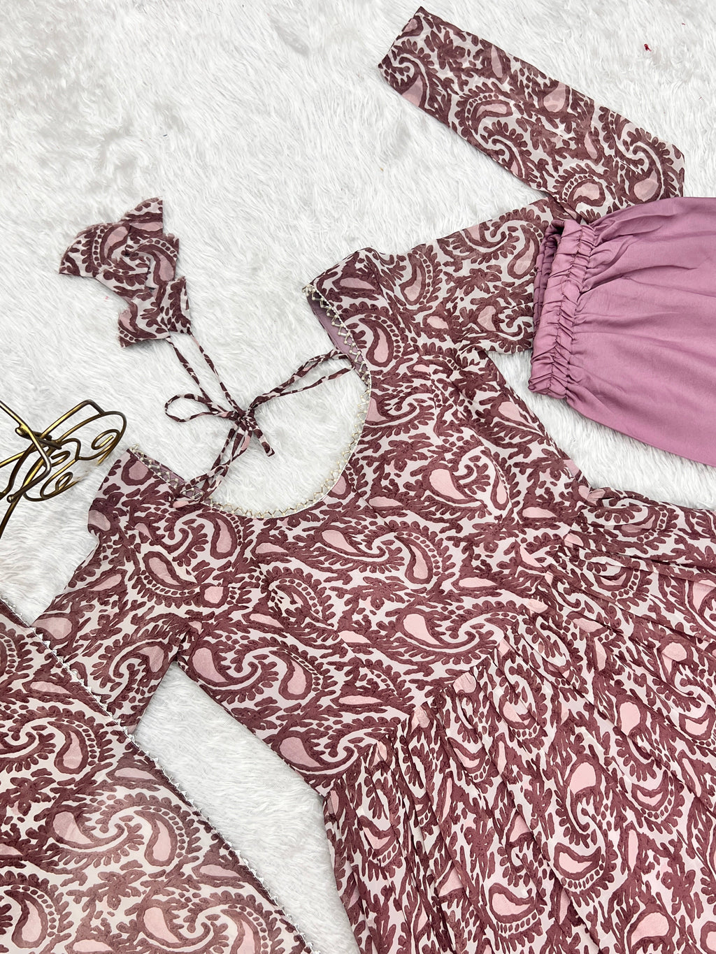 Amazing Digital Printed Faux Georgette Anarkali Pant Suit - Ethnicwish