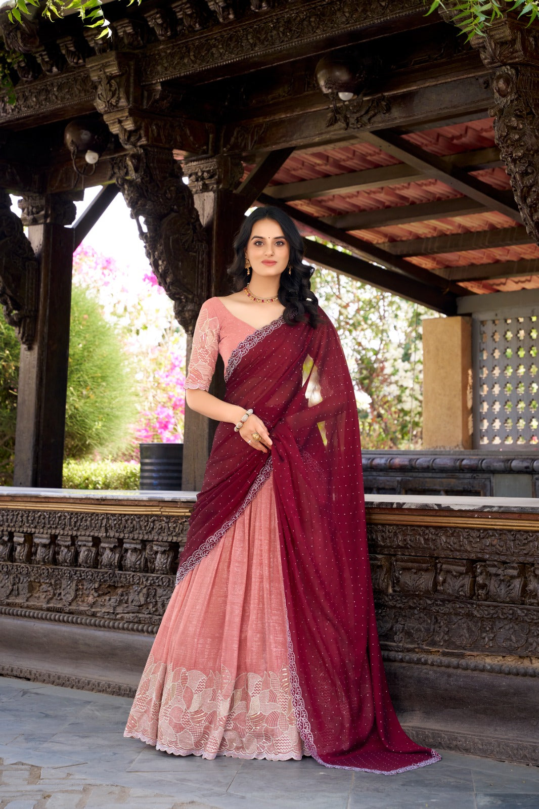 Attractive Silver Glosy Thread Sequins Worked Lehenga Choli - ETHNICDEAL