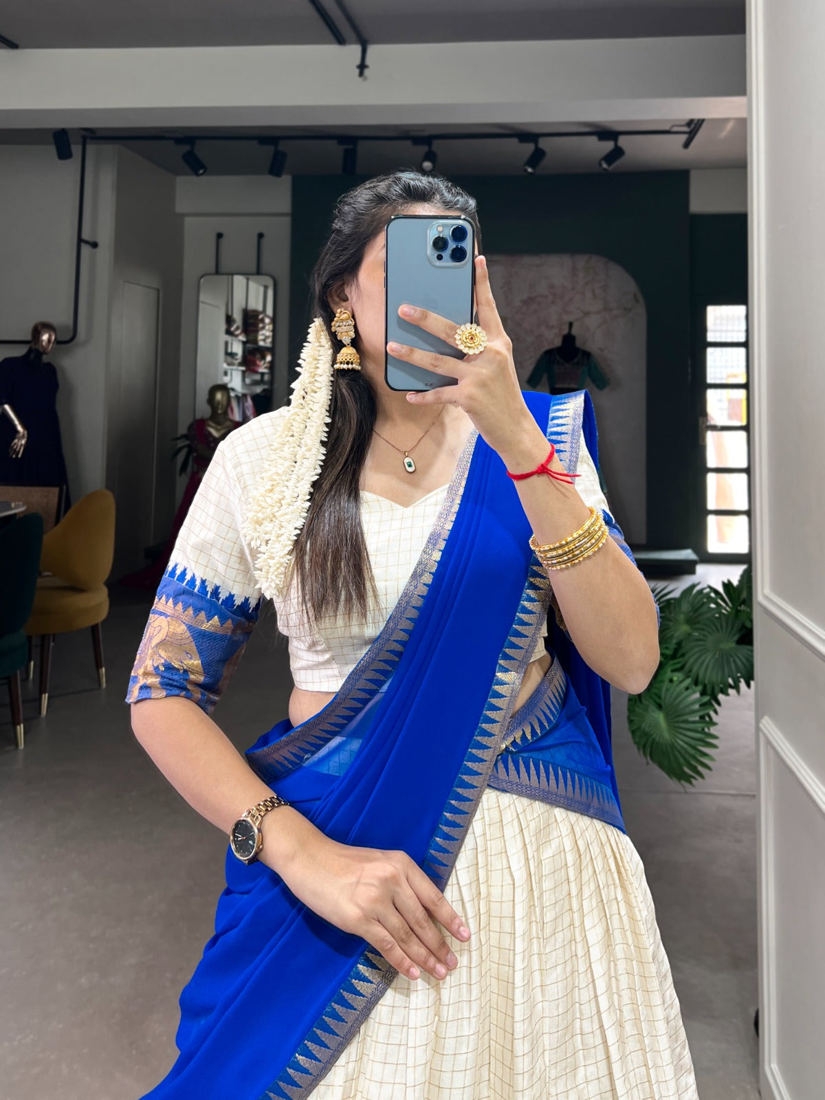 Radiant Poly Cotton Zari Weaving Worked Lehenga Choli Set - Ethnicwish