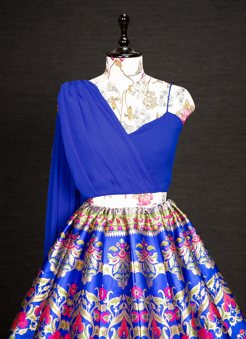 Resplendent Banarasi Silk Zari Weaving Worked Lehenga With Blouse - Ethnicwish