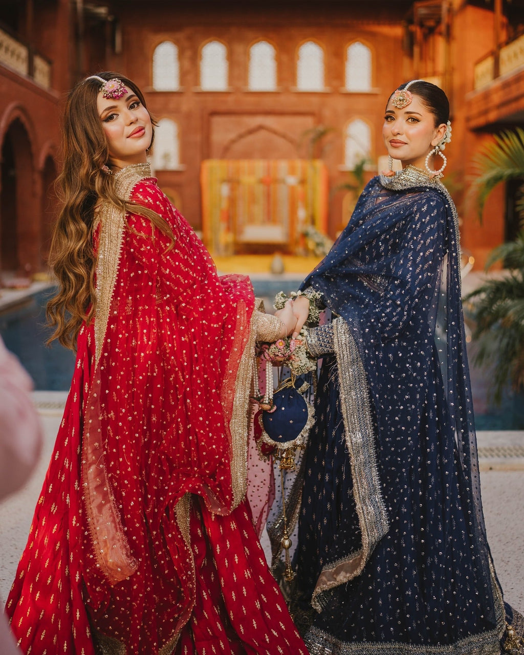 Elegant Chinon Silk Embroidered Anarkali Pant Set – Fully Stitched & Ready to Wear - ETHNICDEAL