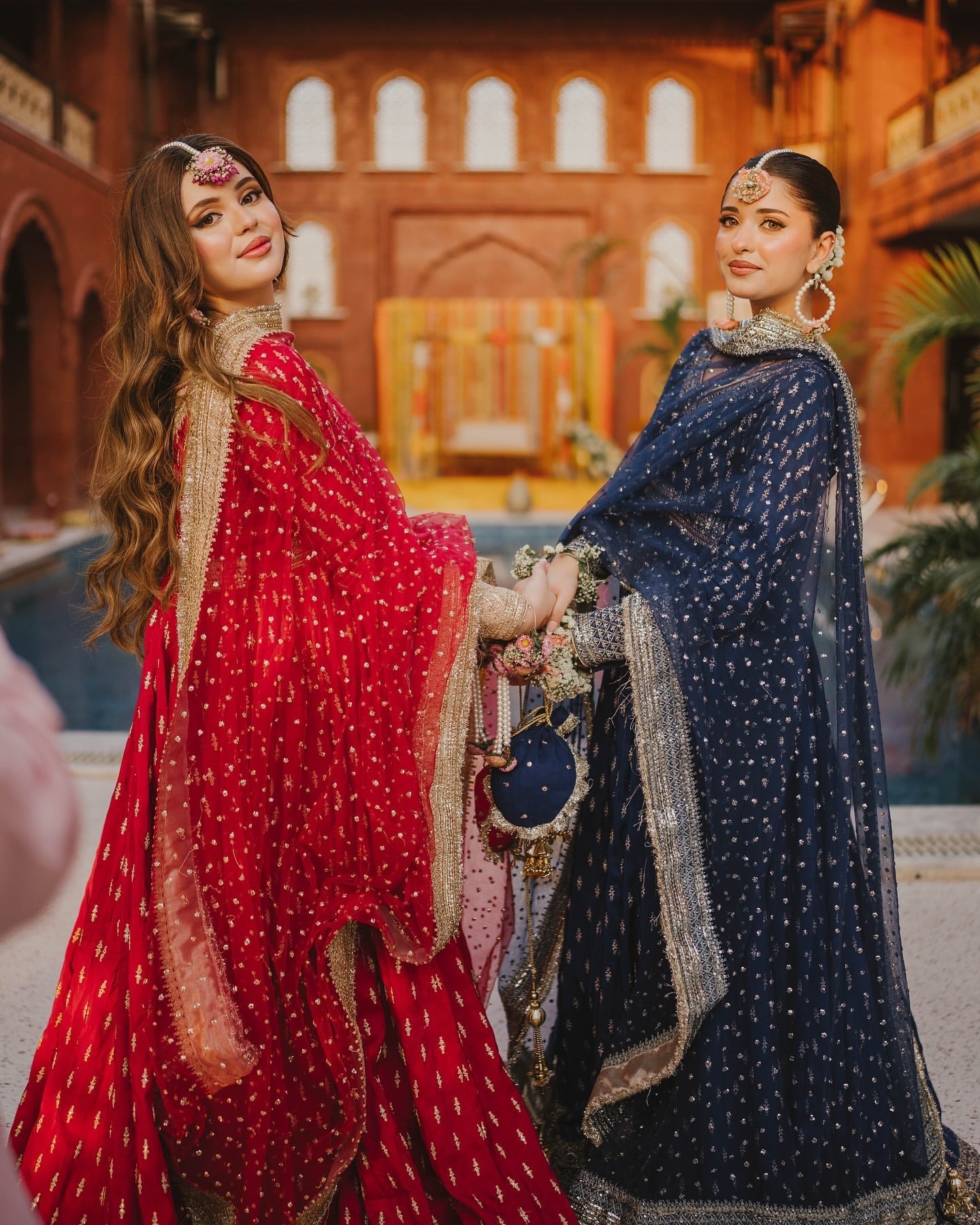 Elegant Chinon Silk Embroidered Anarkali Pant Set – Fully Stitched & Ready to Wear - ETHNICDEAL