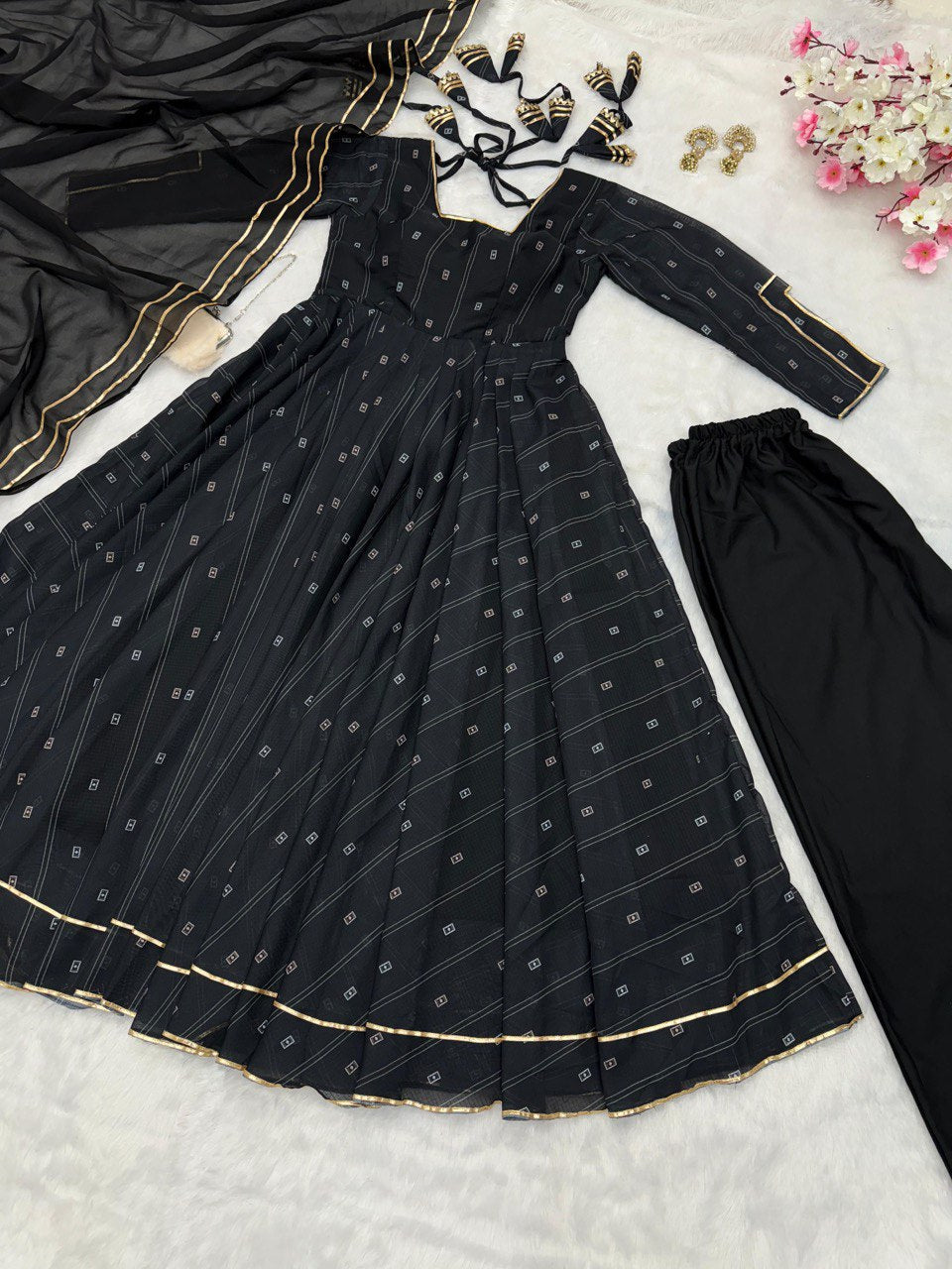 Divine Softy Chex Digital Printed Top Palazzo Suit - Ethnicwish