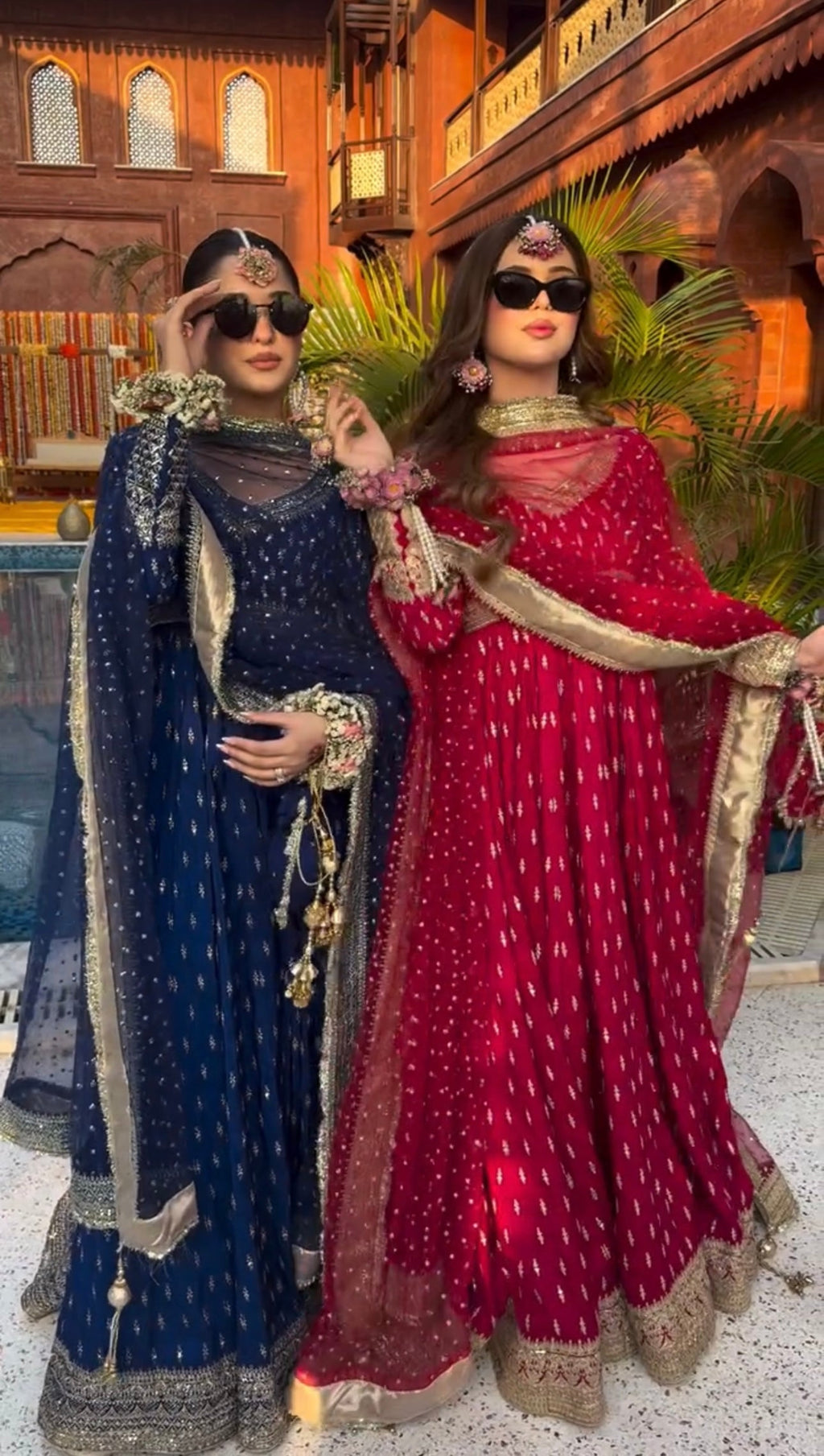 Elegant Chinon Silk Embroidered Anarkali Pant Set – Fully Stitched & Ready to Wear - ETHNICDEAL