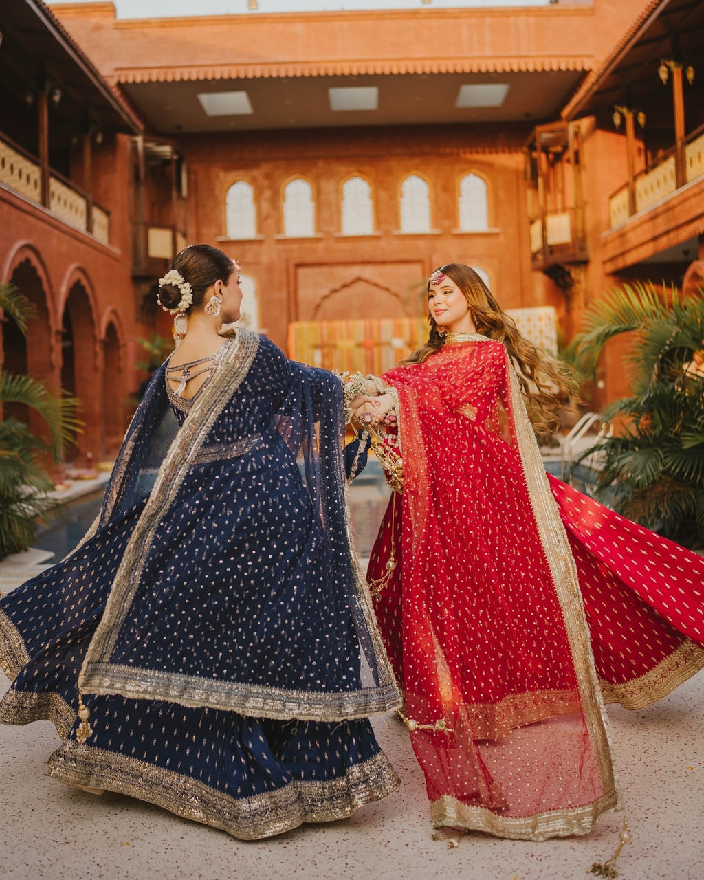 Elegant Chinon Silk Embroidered Anarkali Pant Set – Fully Stitched & Ready to Wear - ETHNICDEAL