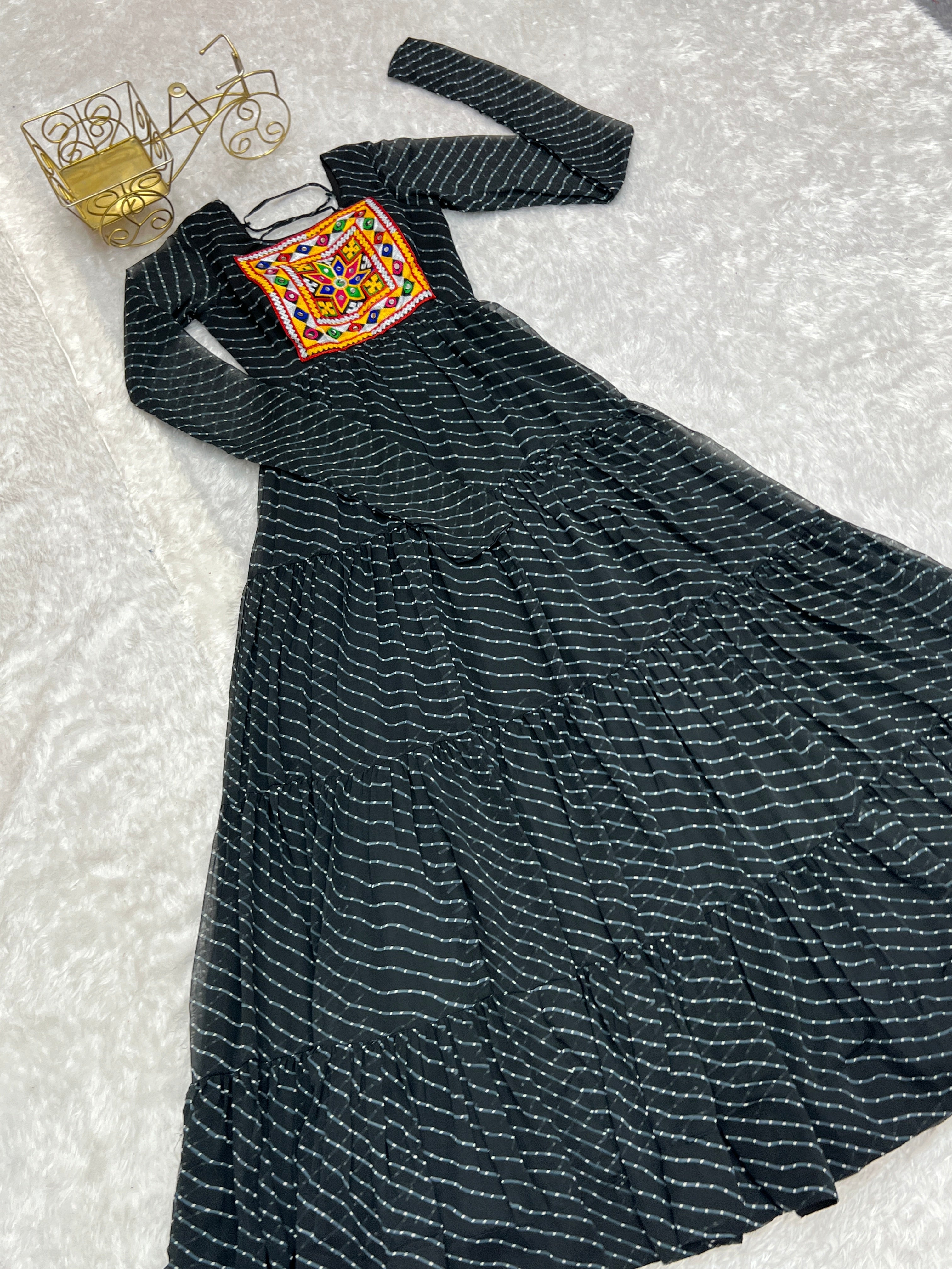 Arresting Navratri Wear Fully Stitched Designer Gown - Ethnicwish