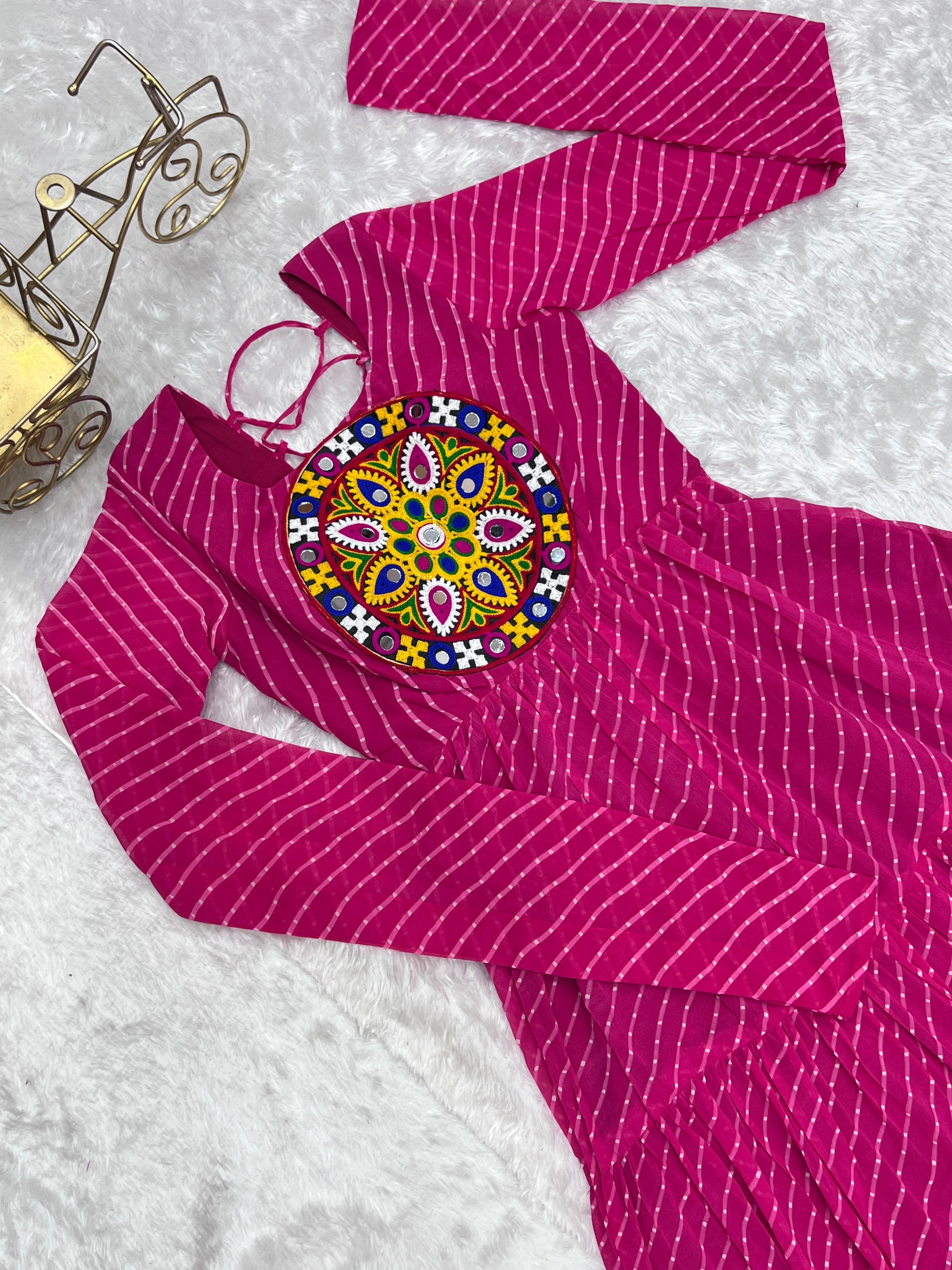 Arresting Navratri Wear Fully Stitched Designer Gown - Ethnicwish