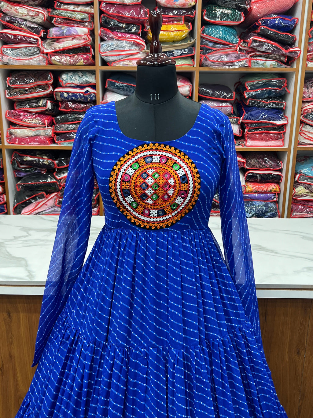 Arresting Navratri Wear Fully Stitched Designer Gown - Ethnicwish