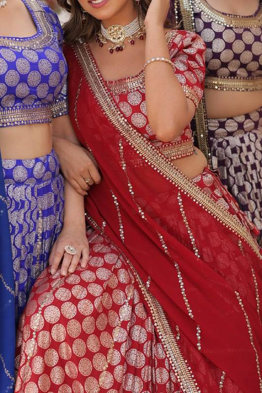 Gorgeous Viscous Jacquard Wedding Wear Lehenga Choli - Ethnicwish