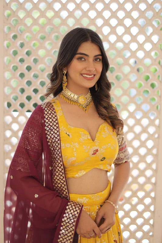 Resplendent Viscous Jacquard Sequins Embroidered Wedding Wear Lehenga Choli - Ethnicwish