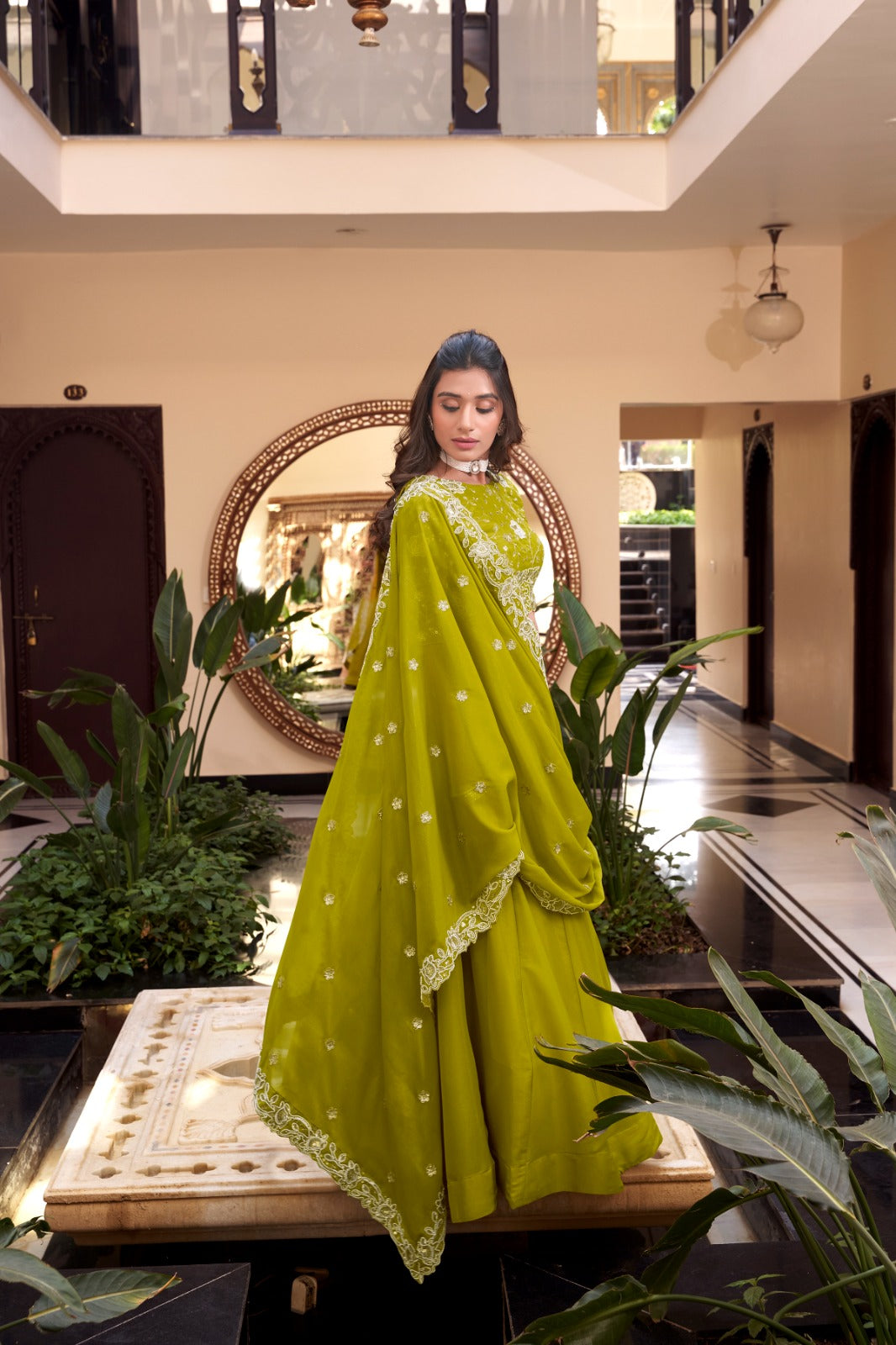 Magnificent Pearl Cording Sequins Worked Designer Lehenga Choli - ETHNICDEAL
