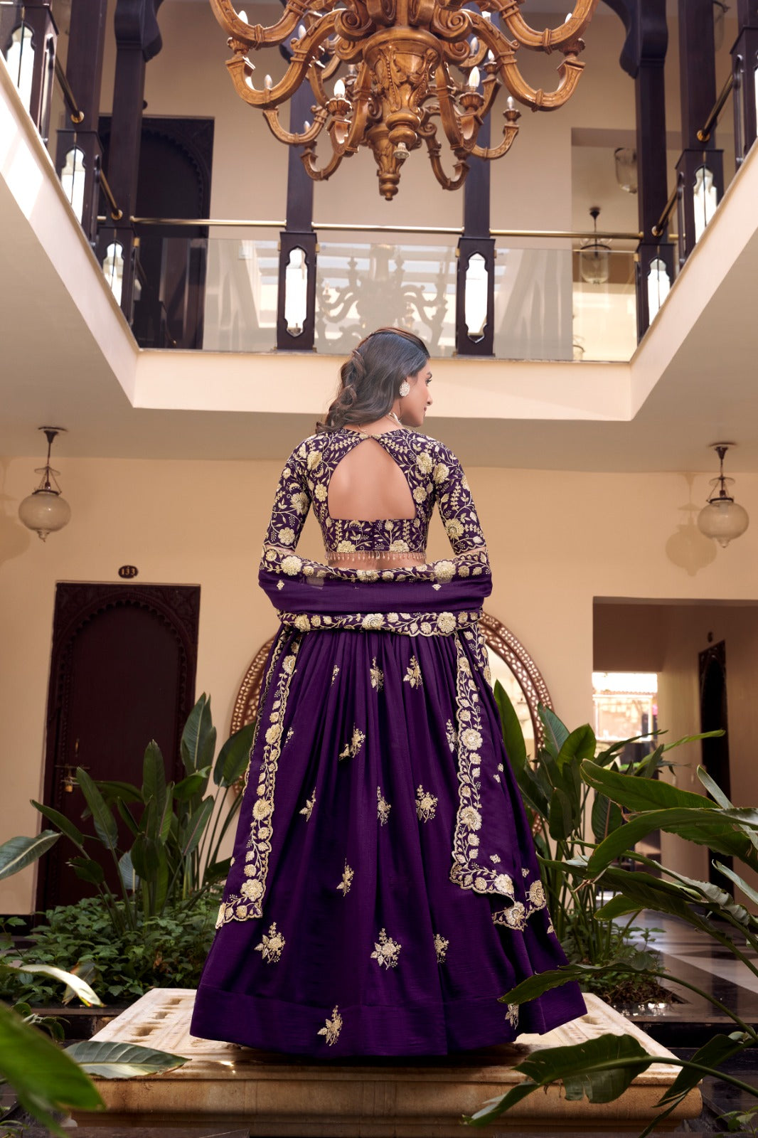 Magnificent Pearl Cording Sequins Worked Designer Lehenga Choli - ETHNICDEAL