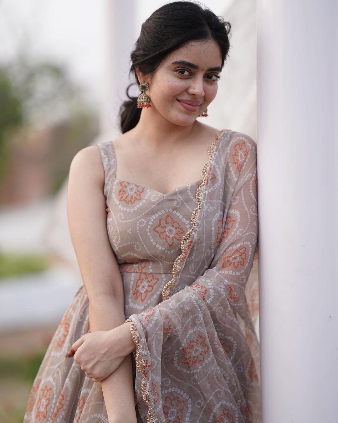 Alluring Faux Georgette Silk Digital Printed Anarkali Pant Suit - Ethnicwish