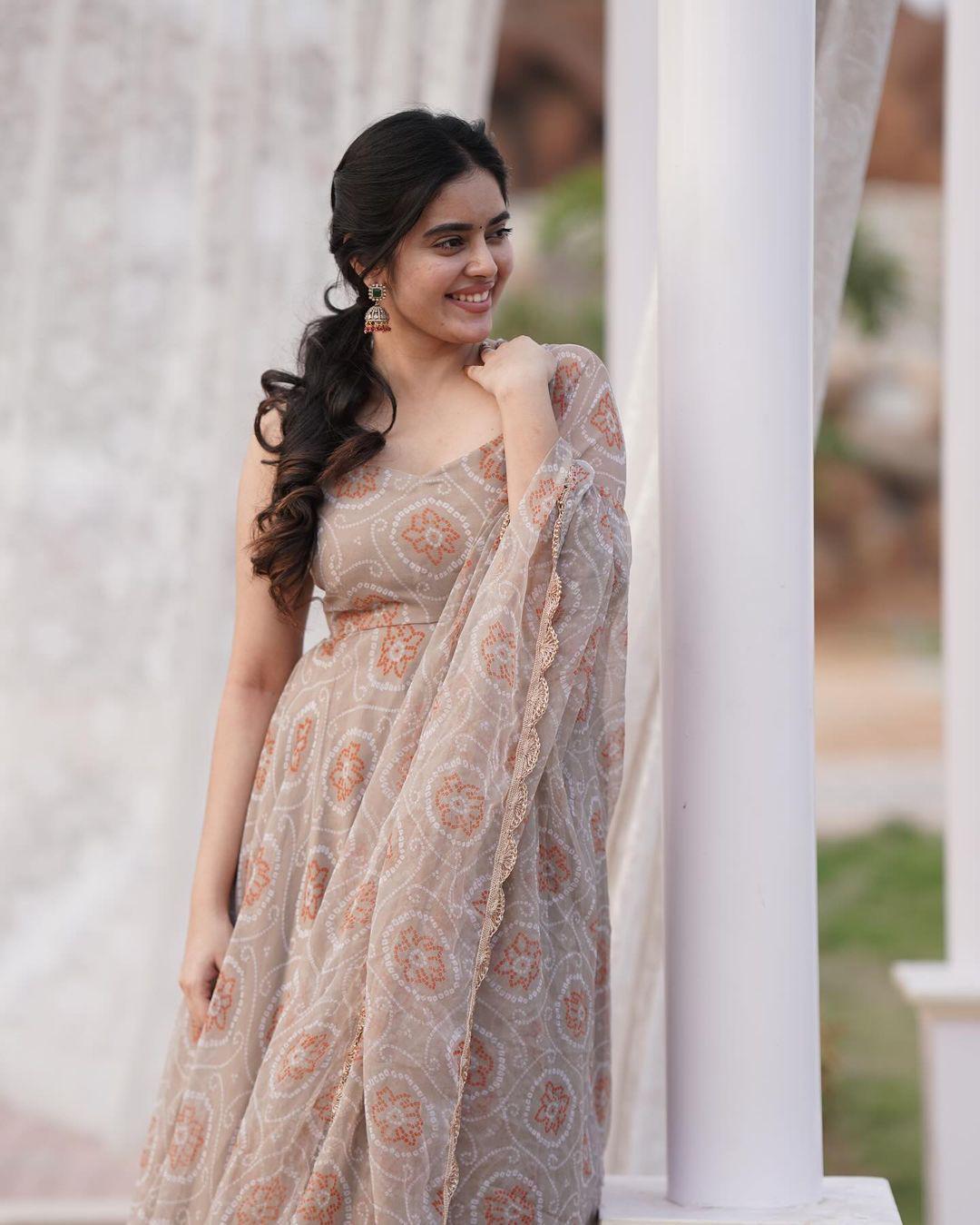 Alluring Faux Georgette Silk Digital Printed Anarkali Pant Suit - Ethnicwish