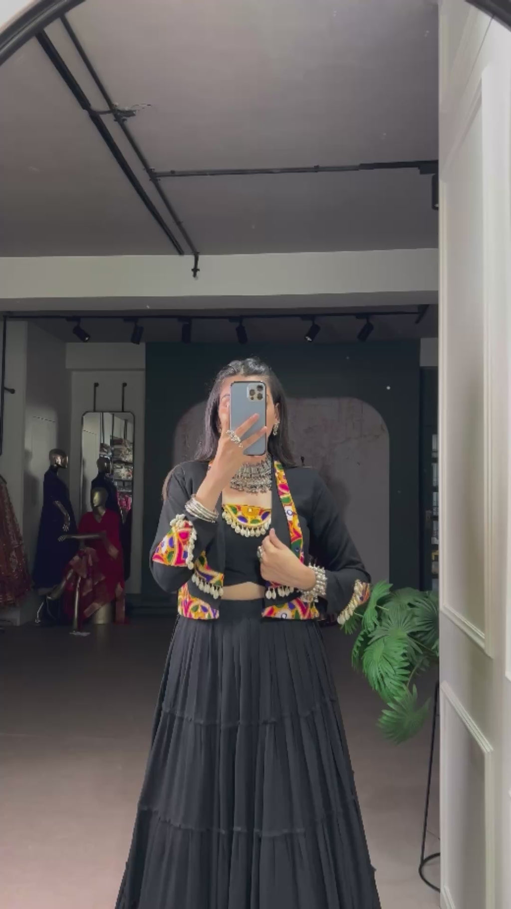 Magnificent Pure Rayon Navratri Lehenga Choli – Elegant Traditional Garba & Dandiya Outfit