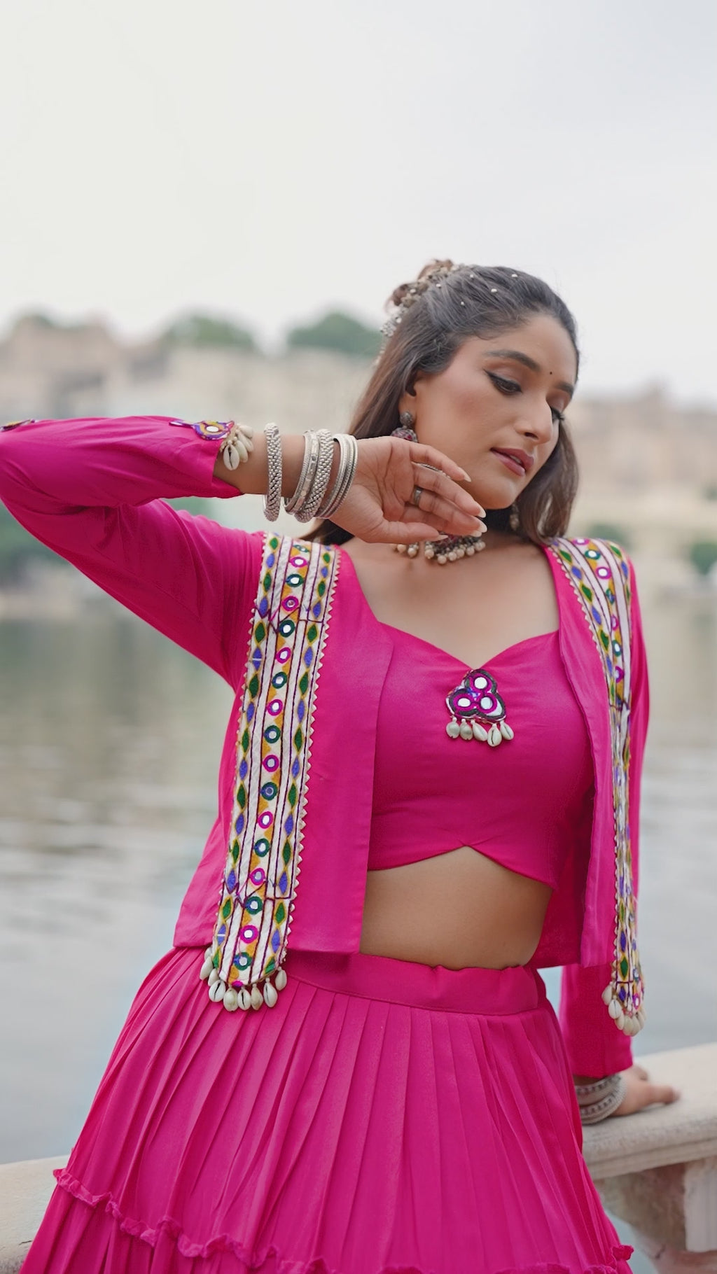 Magnificent Pure Rayon Navratri Lehenga Choli – Elegant Traditional Garba & Dandiya Outfit