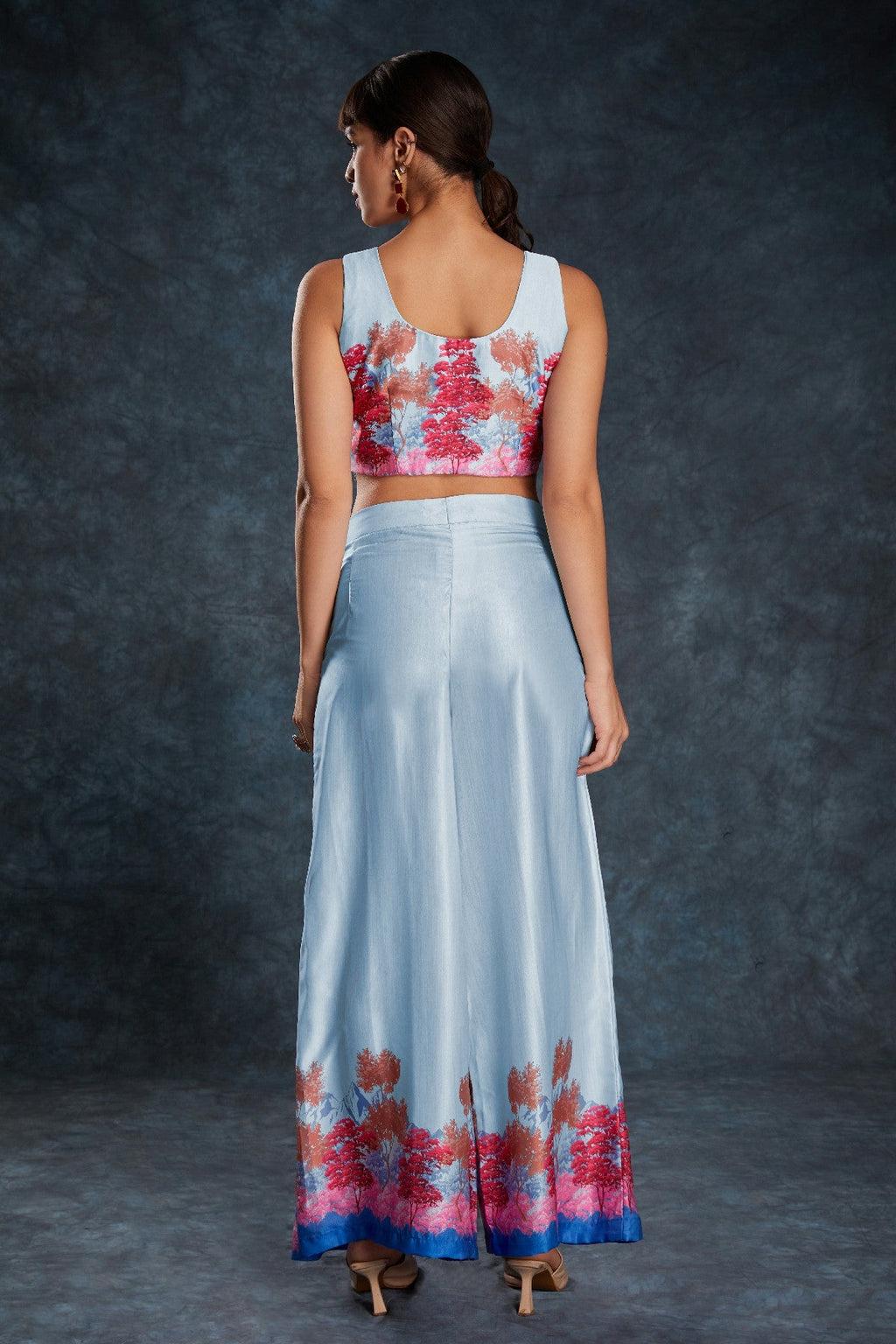 Sky Blue Satin Co-Ord Set – Luxe Comfort Meets Everyday Chic - ETHNICDEAL