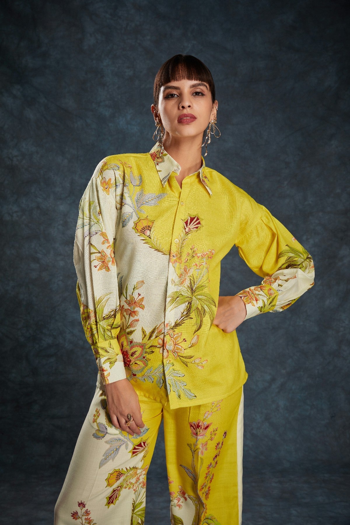 Yellow Printed Linen Co-Ord Set – Chic & Comfortable Everyday Style - ETHNICDEAL