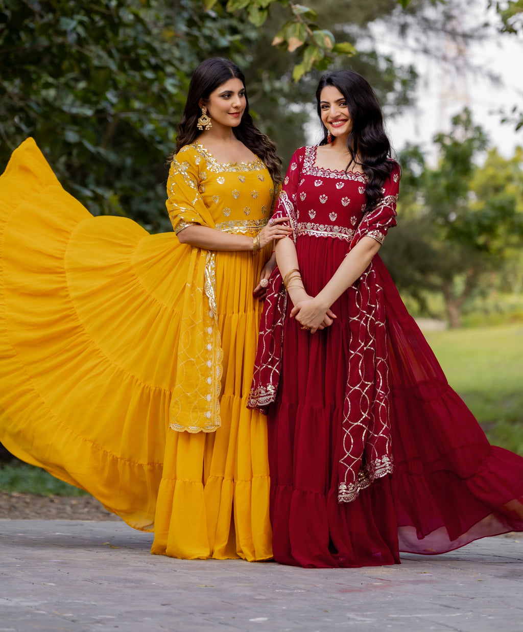 Magnificent Georgette Intricate Sequins Embroidered Suit - Ethnicwish