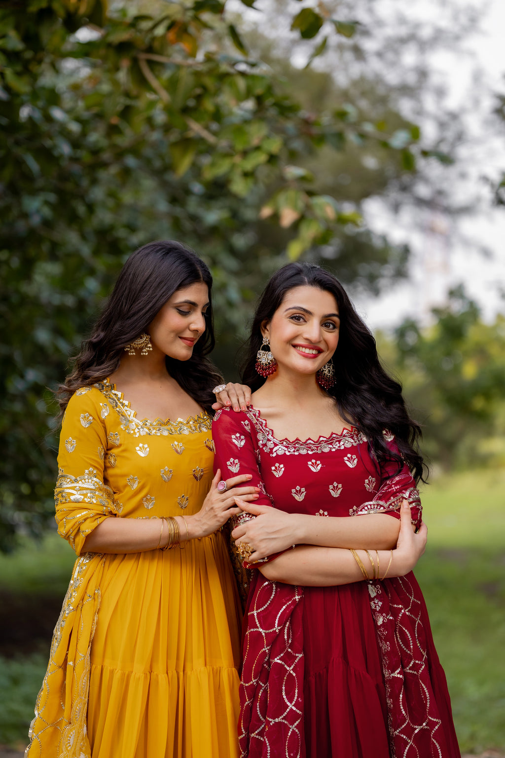 Magnificent Georgette Intricate Sequins Embroidered Suit - Ethnicwish