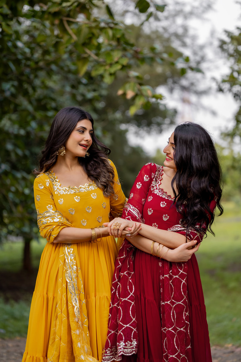 Magnificent Georgette Intricate Sequins Embroidered Suit - Ethnicwish